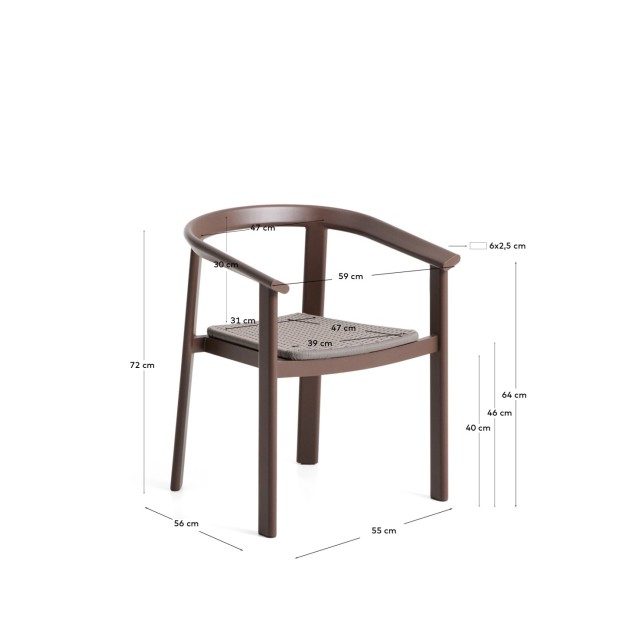 Silla apilable de exterior Erice de...