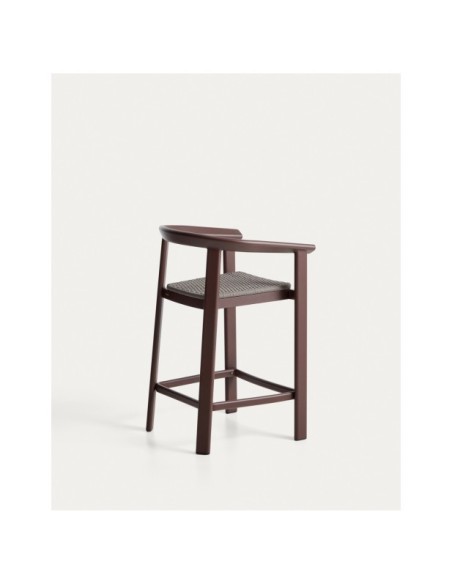 Taburete Erice de aluminio y cuerda marrón 65 cm - Kave Home
