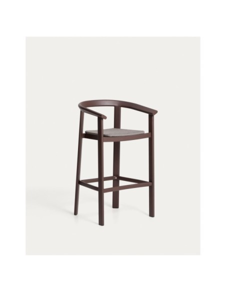 Taburete Erice de aluminio y cuerda marrón 75 cm - Kave Home