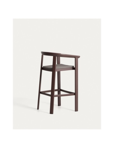 Taburete Erice de aluminio y cuerda marrón 75 cm - Kave Home
