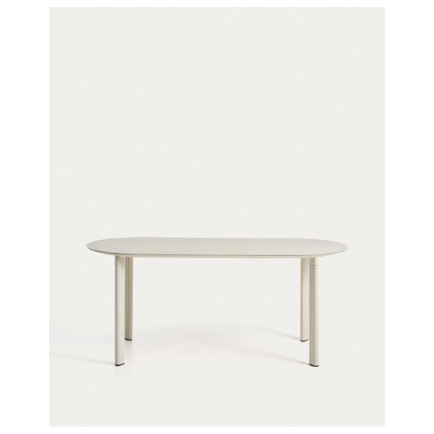 Mesa ovalada Erice de aluminio y...