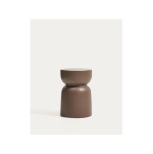 Mesa auxiliar Garbet de cemento marrón Ø 32 cm - Kave Home
