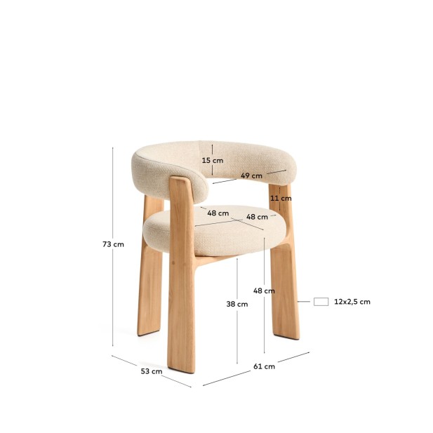 Silla de exterior Granite de 3 patas...
