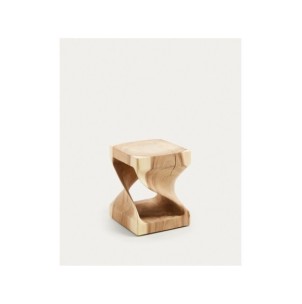 Mesa auxiliar Hakon de madera maciza de mungur con...