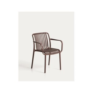 Silla apilable de exterior Isabellini marrón - Kave Home