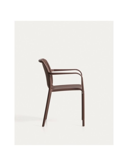 Silla apilable de exterior Isabellini marrón - Kave Home