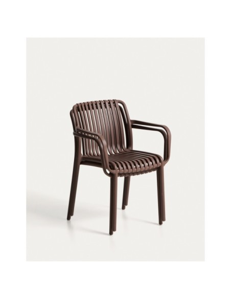 Silla apilable de exterior Isabellini marrón - Kave Home