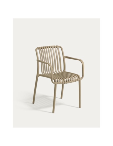 Silla apilable de exterior Isabellini beige - Kave Home