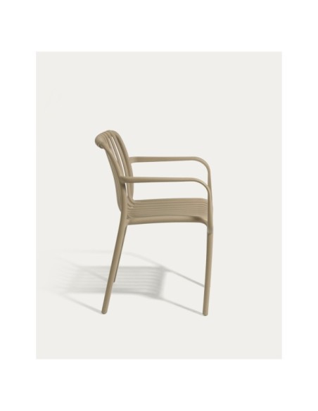 Silla apilable de exterior Isabellini beige - Kave Home