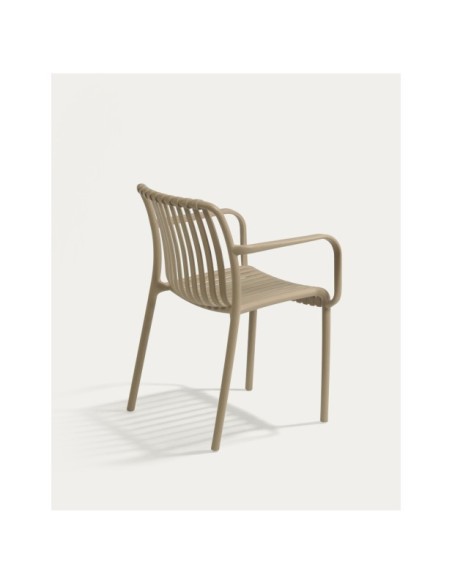 Silla apilable de exterior Isabellini beige - Kave Home