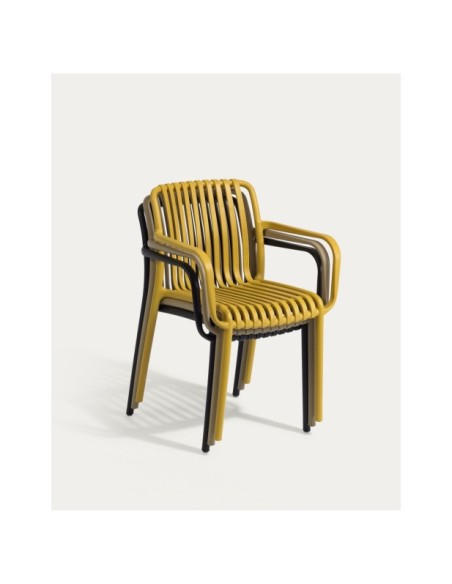 Silla apilable de exterior Isabellini beige - Kave Home