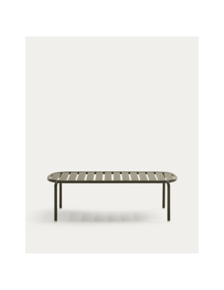 Mesa de centro exterior Joncols de aluminio con acabado pintado verde Ø 110 x 62 cm - Kave Home