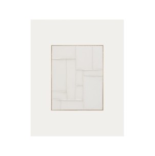 Cuadro Klis de lino con formas geométricas blanco 80 x...