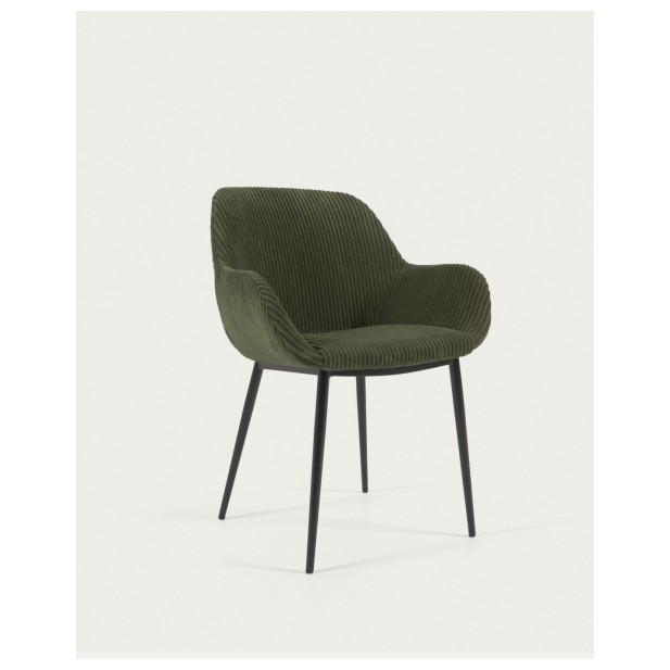 Silla Konna de pana gruesa verde...
