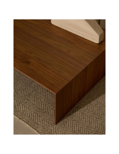 Mesa de centro Litto de chapa de nogal FSC Mix Credit 140 x 70 cm - Kave Home