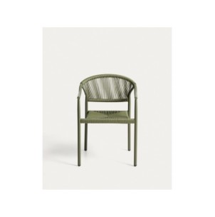 Silla apilable de exterior Livadia de aluminio verde -... 2