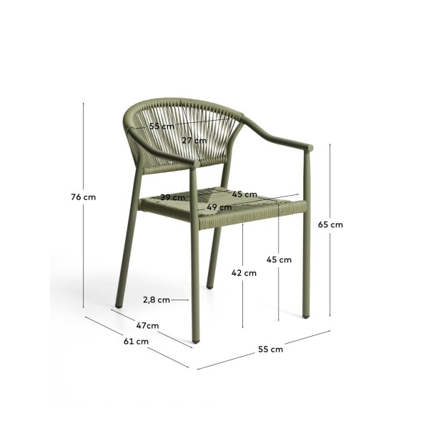 Silla apilable de exterior Livadia de...