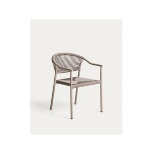 Silla apilable de exterior Livadia de aluminio topo -...