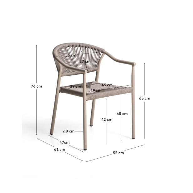 Silla apilable de exterior Livadia de...