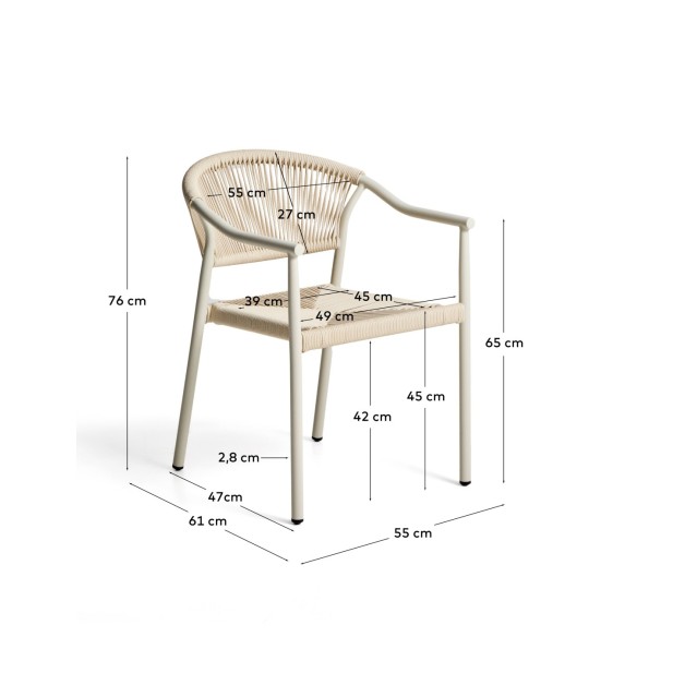 Silla apilable de exterior Livadia de...