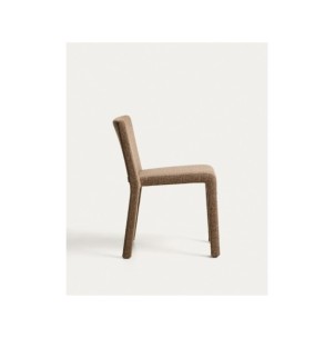 Silla apilable Loria de chenilla marrón chocolate FSC... 2