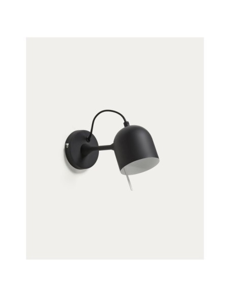Aplique Lucilla de acero con acabado negro - Kave Home