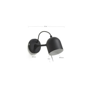 Aplique Lucilla de acero con acabado negro - Kave Home 2