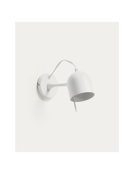 Aplique Lucilla de acero con acabado blanco - Kave Home
