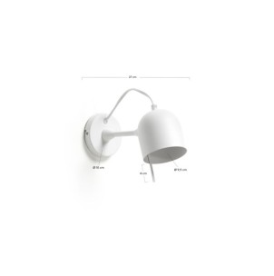 Aplique Lucilla de acero con acabado blanco - Kave Home 2