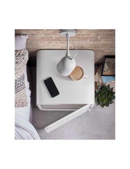 Aplique Lucilla de acero con acabado blanco - Kave Home