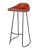 Taburete SUSSEX 75cm, acero/piel