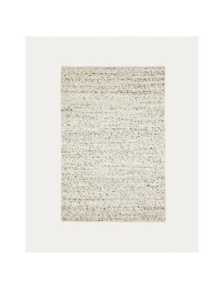 Alfombra Manilva de lana y algodón marrón 200 x 300 cm - Kave Home