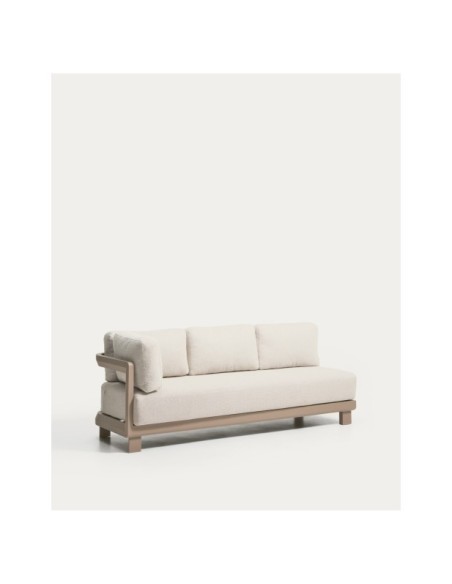 Sofá Nerano 3 plazas de aluminio topo 208 cm - Kave Home