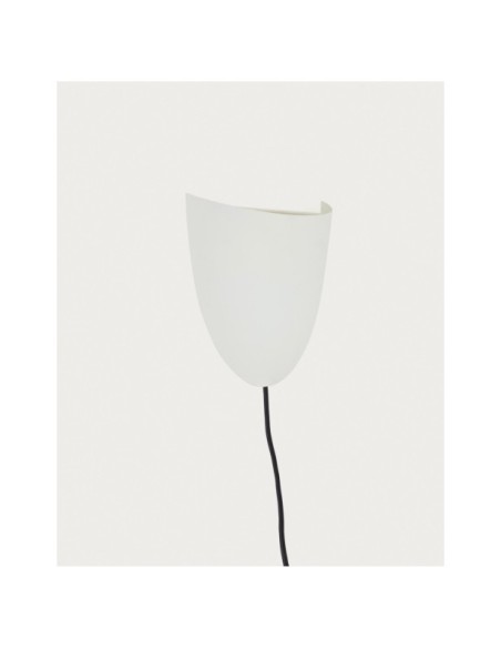 Aplique de pared Nibla de metal efecto arcilla blanca - Kave Home