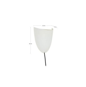 Aplique de pared Nibla de metal efecto arcilla blanca -... 2
