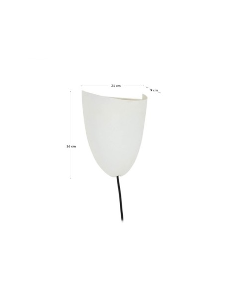 Aplique de pared Nibla de metal efecto arcilla blanca - Kave Home