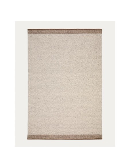 Alfombra Nifelia jacquard de lana beige 200 x 300 cm - Kave Home