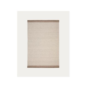 Alfombra Nifelia jacquard de lana beige 160 x 230 cm -...