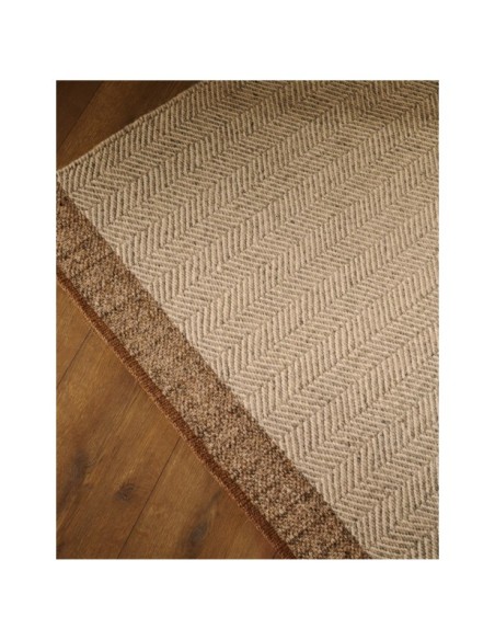 Alfombra Nifelia jacquard de lana beige 160 x 230 cm - Kave Home