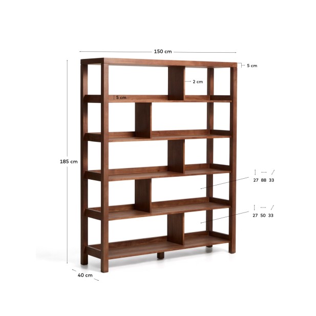 Estantería Norani de madera maciza y...