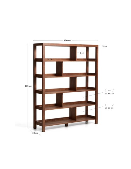 Estantería Norani de madera maciza y chapa de acacia 150 x 185 cm - Kave Home