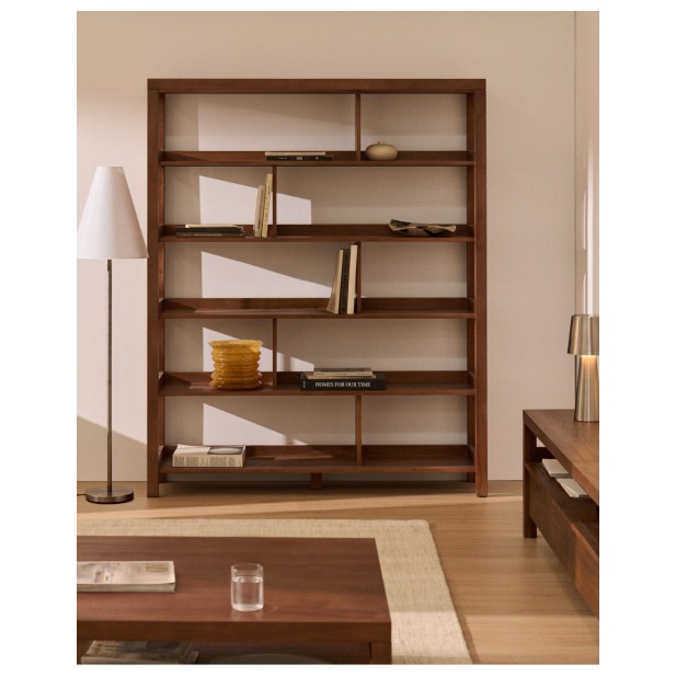 Estantería Norani de madera maciza y...