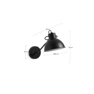 Aplique Offelis de acero con acabado negro - Kave Home 2