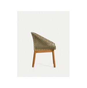 Silla Olbia de ratán sintético y madera maciza de teca... 2