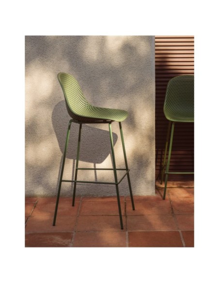 Taburete exterior Quinby verde 75 cm - Kave Home