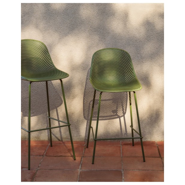 Taburete exterior Quinby verde 65 cm...