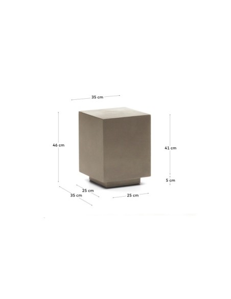 Mesa auxiliar Rustella de cemento 35 x 35 cm - Kave Home