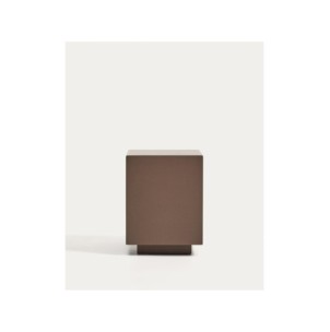 Mesa auxiliar Rustella de cemento marrón 35 x 35 cm -...
