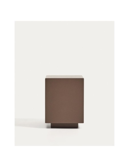 Mesa auxiliar Rustella de cemento marrón 35 x 35 cm - Kave Home