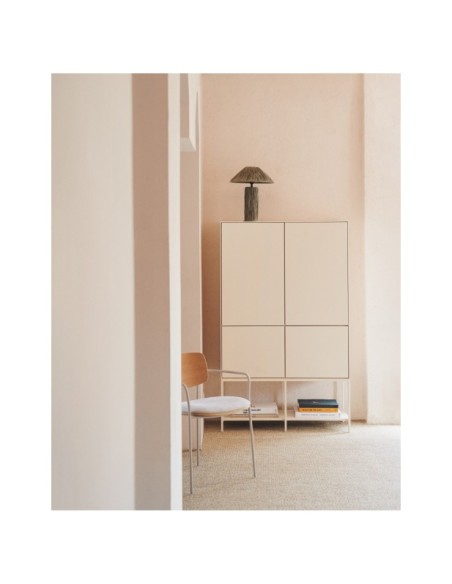 Lámpara de mesa Samse de rafia verde - Kave Home